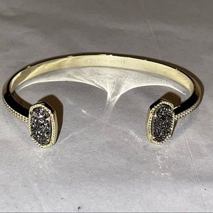 Kendra Scott Elton Gold Cuff Bracelet in platinum druzy